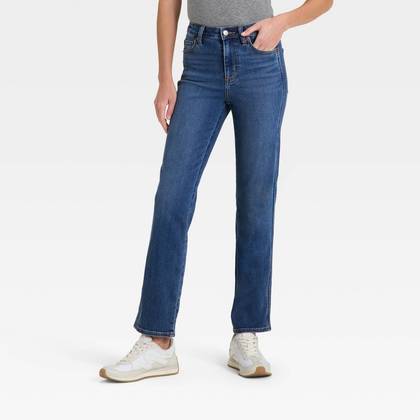 Women's High-Rise Straight Jeans - Universal Thread™ Medium Wash 00