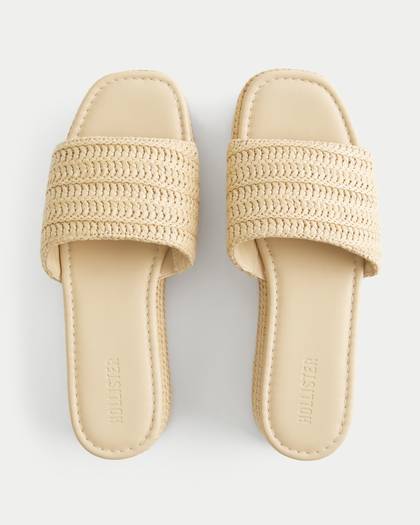 Raffia Platform Sandals