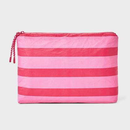 Travel Pouch - JoyLab™ Pink Stripe