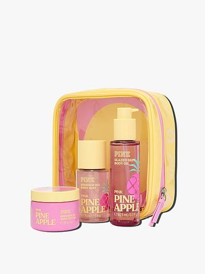 Pineapple Let's Glow Away Body Care Travel Set