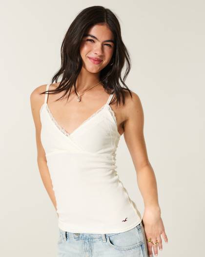 Wrap Lace Trim Layering Cami
