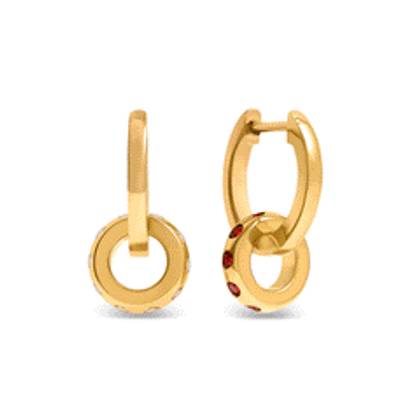 Confetti Charm Huggie Hoops (Gold)