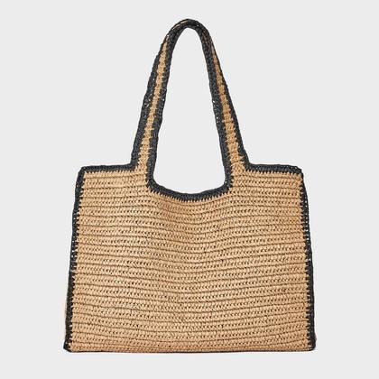 Straw XL Tote Bag - A New Day™ Natural