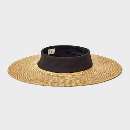 Straw Floppy Visor Hat - A New Day™ S/M Natural