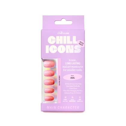 Chillhouse Chill Icons Press-On Nail Set - Main Character - 20ct: Round, Smooth Finish, ABS Material