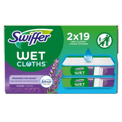 Swiffer Sweeper Wet Mopping Cloth - Lavender - 38ct: Compatible with Swiffer Mops, Ideal for Multi-Surface Floors