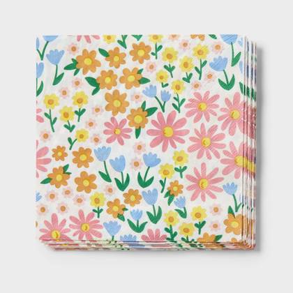 20ct Easter Floral Lunch Napkins - Spritz™