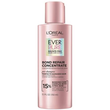 L'Oreal Paris EverPure Sulfate Free Bond Repair Pre Shampoo Treatment: Vegan Formula, Damage & Strengthens, 5.1 fl oz