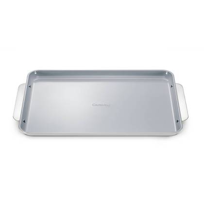 Caraway Non-Stick Ceramic Large Baking Sheet Gray: Aluminized Steel, Rectangle, Hand Wash, 1 Year Warranty