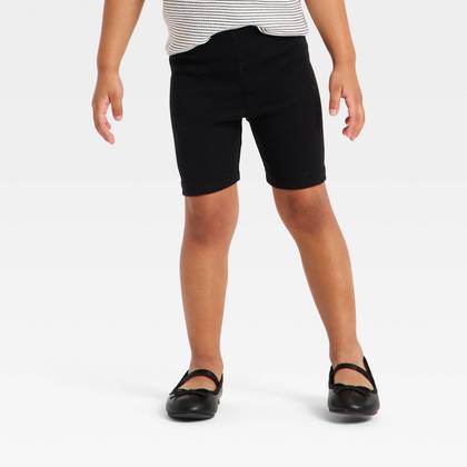Baby Girls' Ribbed Bike Shorts - Cat & Jack™ Black 12M