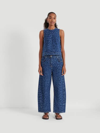 Cropped Bree Horseshoe Barrel Leg Jeans