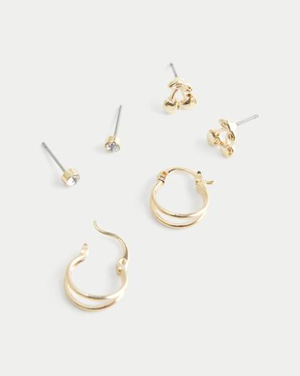 Cherry & Hoop Earring 3-Pack