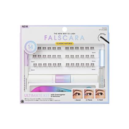 Falscara Ultimate Lash Extension Kit - Lengthening Wisps Lash Clusters - 40ct