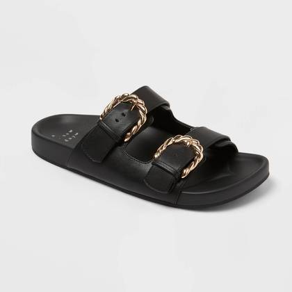 Women’s Koda Sandals with Memory Foam Insole - A New Day™ Black 5