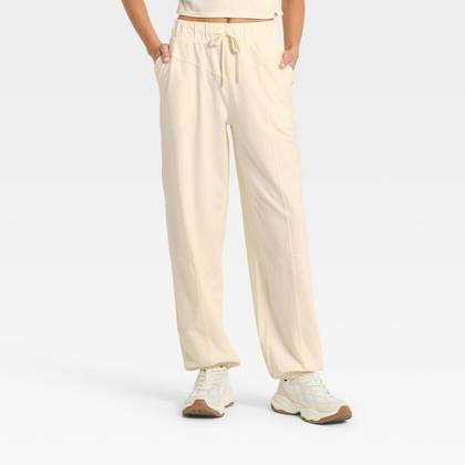 Women's Washed Jersey Jogger Pants - JoyLab™ Cream XXS