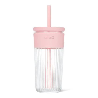 Ello Ava 18oz Straw Tumbler Pink