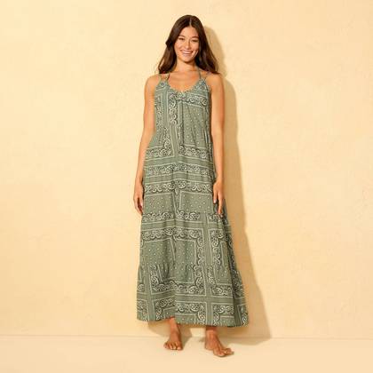 Women's Bandana Print Cover Up Dress - Shade & Shore™ Green XS