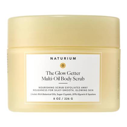 Naturium The Glow Getter Body Scrub - 8oz: Vanilla Scent, Normal and Sensitive Skin, Whole Body, Jar