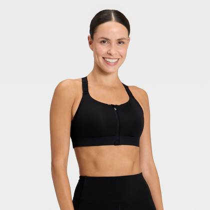 Women's High Support Front Zip Bra - All In Motion™ Black 34B