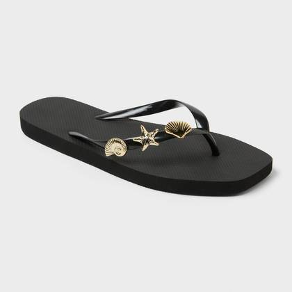 Women's Luz Flip Flop Sandals - Shade & Shore™ Black 11