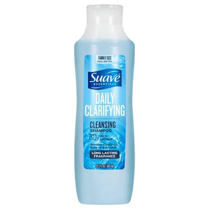 Suave Daily Clarifying Fresh Cleansing Shampoo - 22.5 fl oz: Paraben-Free, Gel, Moisturizing for Dry Hair