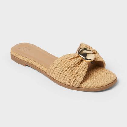 Women’s Kalina Sandals with Memory Foam Insole - A New Day™ Natural 5