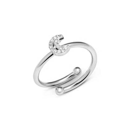 Moon and Back Moon Ring (Silver)