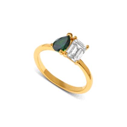 Custom Toi Et Moi Birthstone Legacy Ring (Gold)