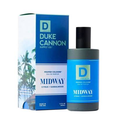 Duke Cannon Supply Co. Proper Cologne - Midway - 1.7 fl oz: Fresh Earthy Scent, Spray, Travel Size