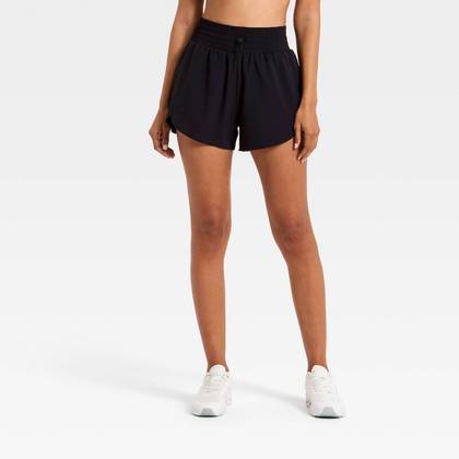 Women's Active Light Woven High-Rise Shorts 3" - All In Motion™ Jet Black XS
