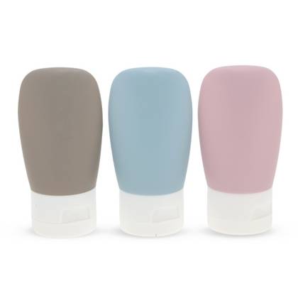 Unique Bargains PP Travel Container Set 1.06oz Blue Gray 3 Pcs