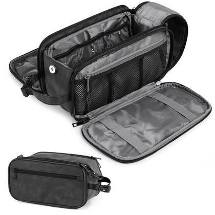 PAVILIA Toiletry Bag Women Men, Travel Toiletries Organizer Case, Essentials Shaving Dopp Kit, Cosmetic Make Up Accessories