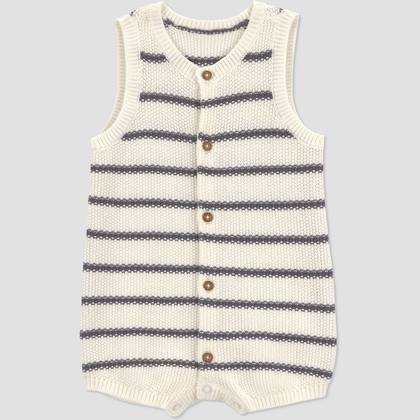 Carter's Just One You® Baby Striped Sweater Romper - Ivory 3M