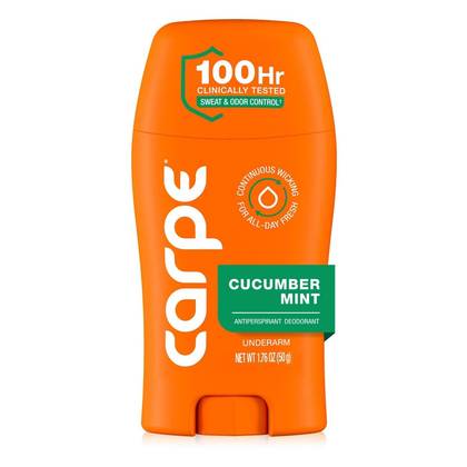 Carpe Women's 100HR Sweat & Odor Control Antiperspirant Deodorant - Cucumber Mint - 1.76oz: Under Arm, Paraben-Free, Cream