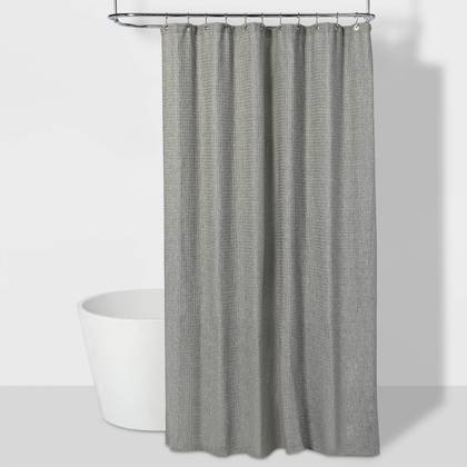 Waffle Weave Shower Curtain Gray - Threshold™