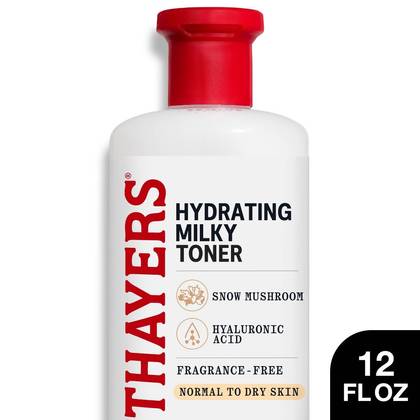 Thayers Remedies Milky Hydrating Face Toner with Snow Mushroom and Hyaluronic Acid - 12 fl oz: Vegan, Paraben-Free