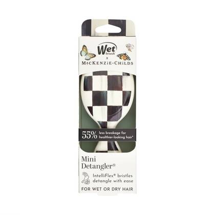 MacKenzie-Childs x Wet Brush Mini Detangler - Courtly Check: Hair Styling, Nylon Bristles, For All Hair Types