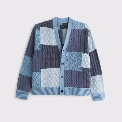 Patchwork Cable Cardigan