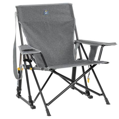 GCI Outdoor Kickback Rocker Portable Rocking Camping Chair - Heathered Pewter