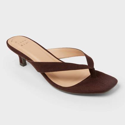Women’s Iona Heels with Memory Foam Insole - A New Day™ Brown 5