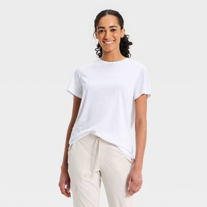 Women's Beyond Ease Oversized Short Sleeve T-Shirt - All In Motion™ White XS