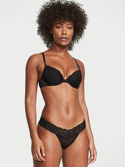 Lace Lace-Up Thong Panty