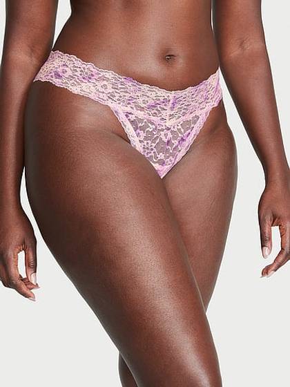 Lace Lace-Up Thong Panty