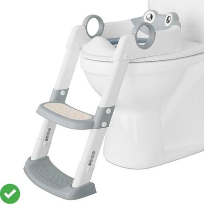Adjustable Height Potty Training Seat with Step for Toddlers As a Potty Training Toilet Anti-Slip Safe Pads
