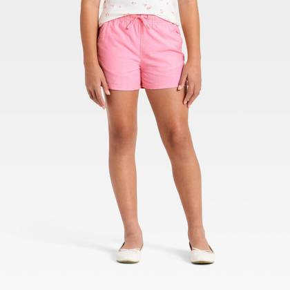 Girls' Pull-On Woven Shorts - Cat & Jack™ Pink XS