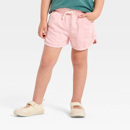 Baby Girls' Denim Woven Shorts - Cat & Jack™ Pink 12M