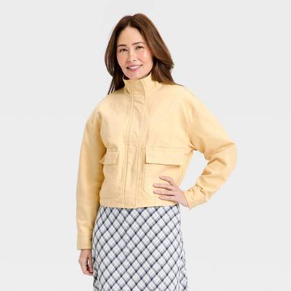 Women's Utility Fashion Jacket - Universal Thread™ Yellow XS