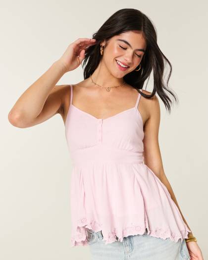 Easy Asymmetrical Hem Babydoll Tank