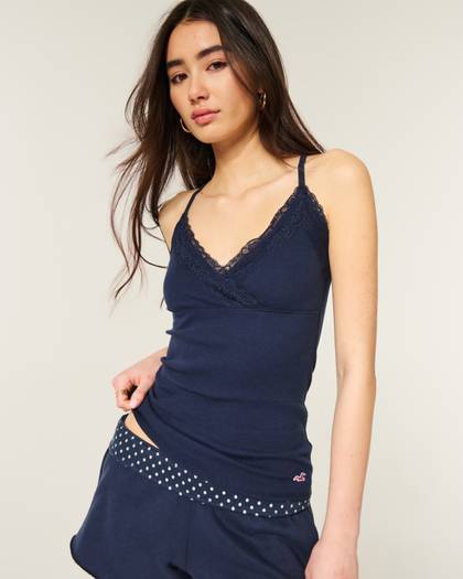 Wrap Lace Trim Layering Cami