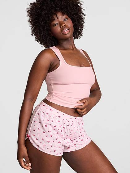 Pointelle Bow Boxer Shorts